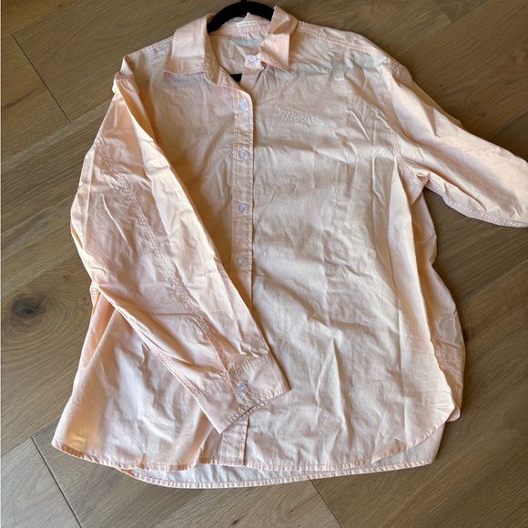 MOTHER Light Peach Oversized Shirt - Picture 1 of 13